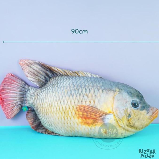 BIG SALE - Bizzarpillow Bantal Ikan Gurame Goreng Size XL | Ikan Gurame | Gurame Bakar BZ504