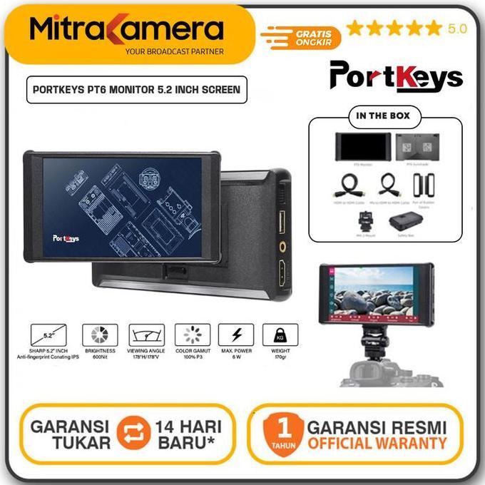 CIAAGUI Portkeys PT6 Monitor 5.2 inch Screen Resmi