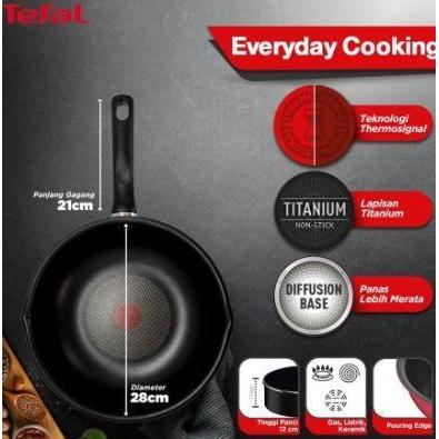 DIAMBU TEFAL EVERYDAY Cooking Deep Frypan 28 cm. Ori