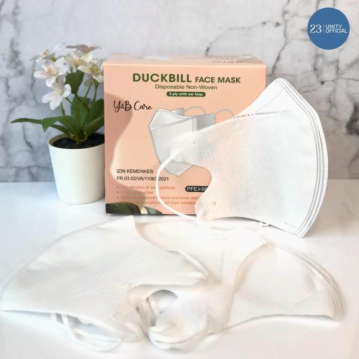 Bisa Cod - Masker Duckbill Hijab Y&B Care Headloop Isi 50 Pcs Murah