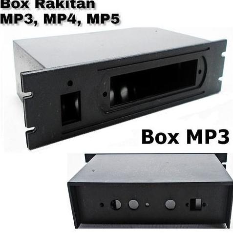 BOX AMPLI MINI MODUL MP3 MP5 KOTAK PLASTIK HITAM TEMPAT RUMAH CASING MODULE MP3 180X150X45MM