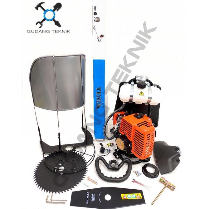 TREBA (TESLA BG328D) Mesin Potong Rumput 2Tak BG328D TESLA TUDUNG PADI SET  / Portable Brush Cutter 