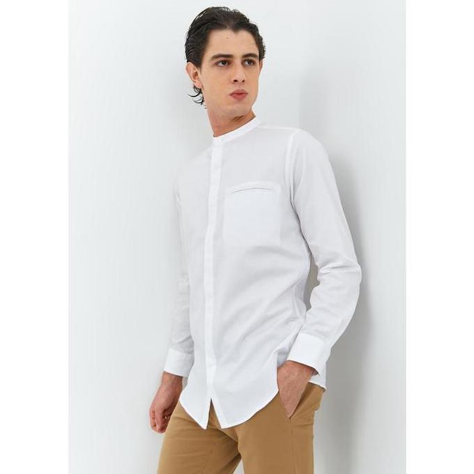 Jobb Azka Koko Pria Lengan Panjang Slim Fit Putih LL