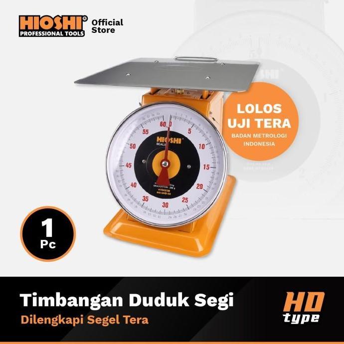 HIOSHI /Timbangan Duduk/Piring SEGI /Manual/Analog/Buah/Sayur/Daging/Laundry/ 30 60 100 150Kg - HD T