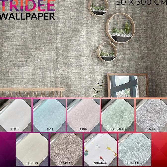 Attrezzo- Wallpaper Linen Roll | Wallpaper Dinding Stiker | Tridee Wallpaper