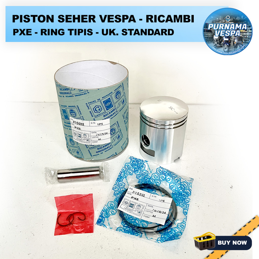 Piston Seher Vespa PXE Ring Tipis Standard RICAMBI