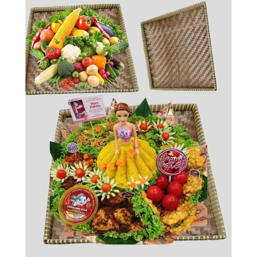 TAMPAH BAMBU KOTAK / NAMPAN KOTAK BAMBU / NYIRU TUMPENG NAMPAH TUMPENG BS