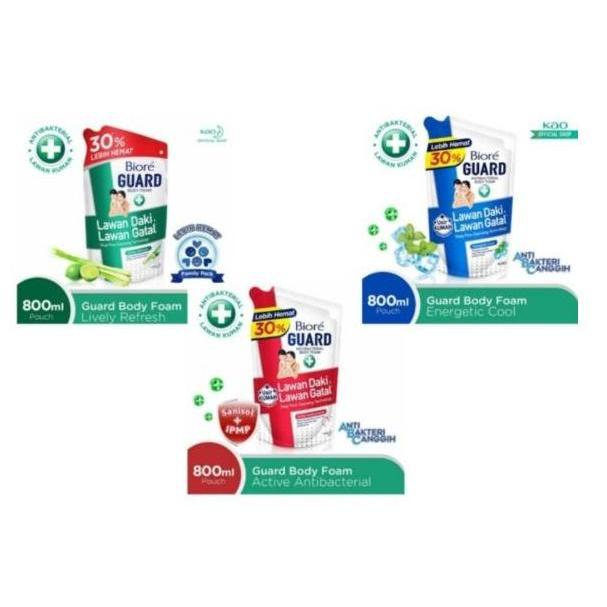 Biore Guard Sabun Cair Kemaasan Refil 800ml - Biru/Merah/Hijau/Tawas