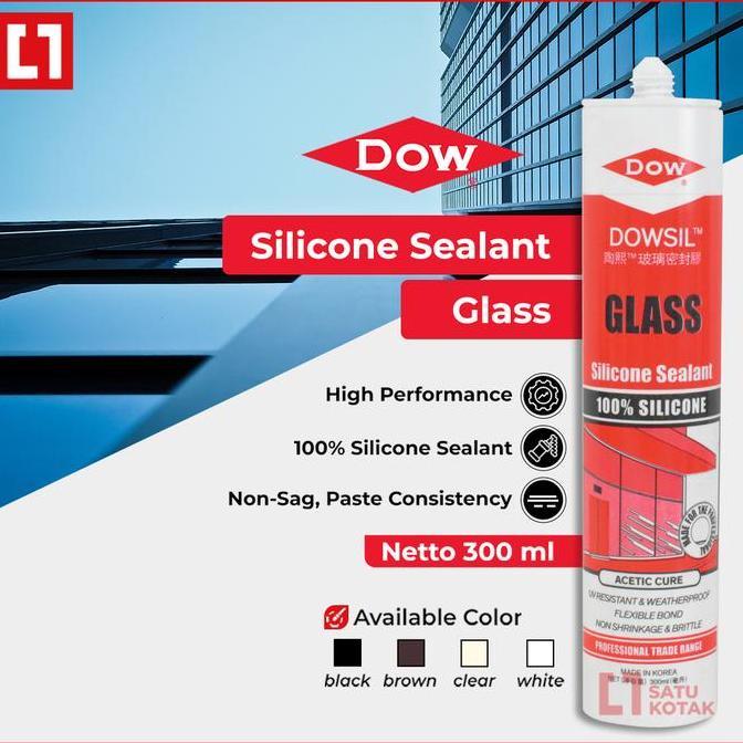 Potere- [Retail/Grosir] Dowsil Glass Silicone Sealant Lem Kaca Aquarium Silikon Acetoxy Asam