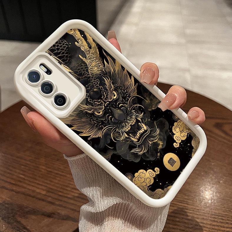 new casing hp oppo a16 oppo a16s oppo a54s case pola naga casing perlindungan lensa kamera ganda kes