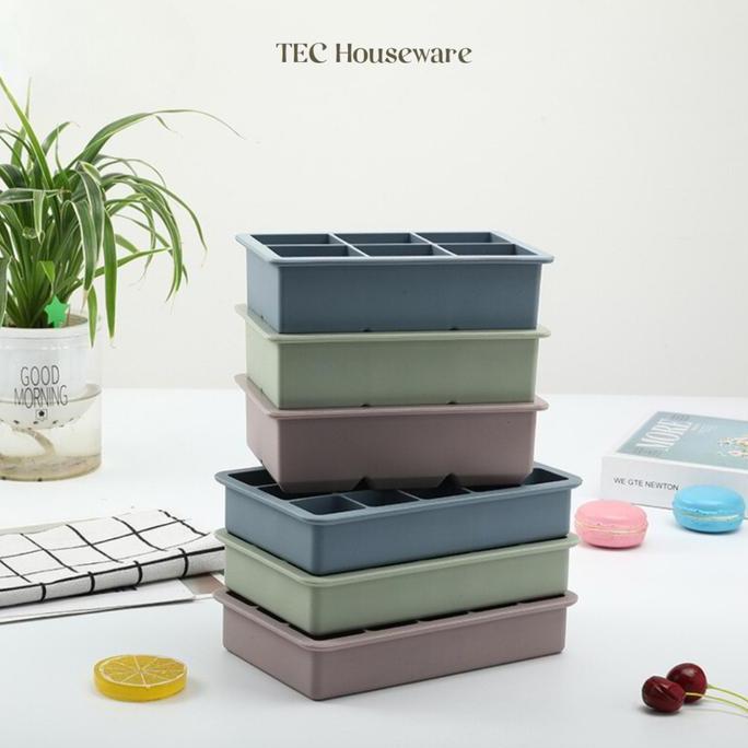 Cibo- TecMini Cetakan Wadah Mpasi/Kaldu/Es Batu Ice Cube Tray Kotak Penyimpanan Es Batu Kulkas Freez