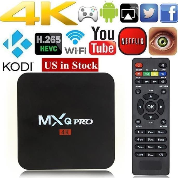 Android Tv Box Mxq-Pro 4K Smart Tv Box Media Player Fleco