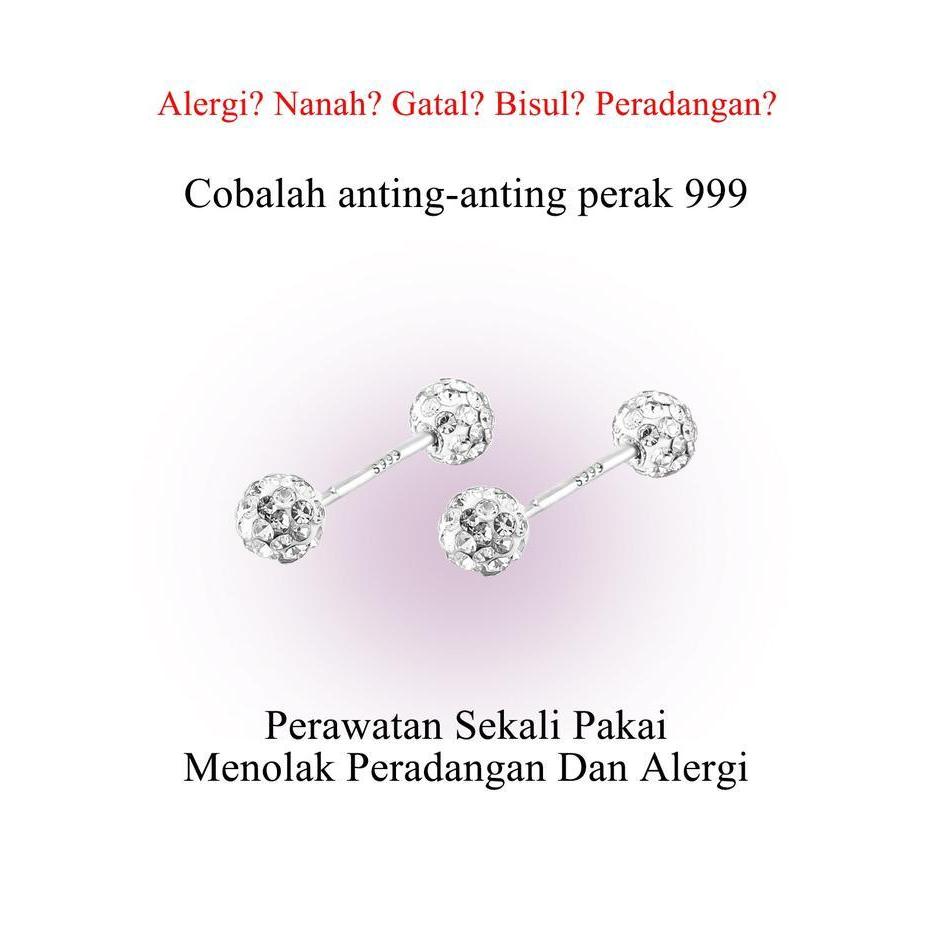 Bisa Cod - Ear Partner-999 Jarum Perak Anting-Anting Perak Murni Untuk Wanita, Menjaga Lubang Teling