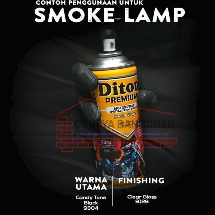 Attrezzo- Pilox Pylox Diton Premium Candy Tone Black 9304 Cat Smoke Lampu Hitam