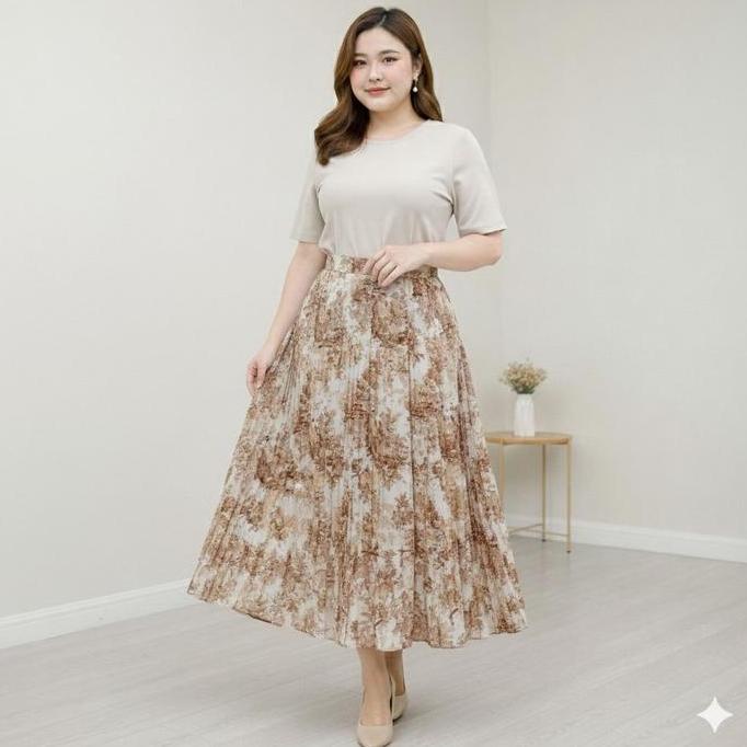 Ayucitra rok motif  rempel fashion muslim bawahan wanita motif