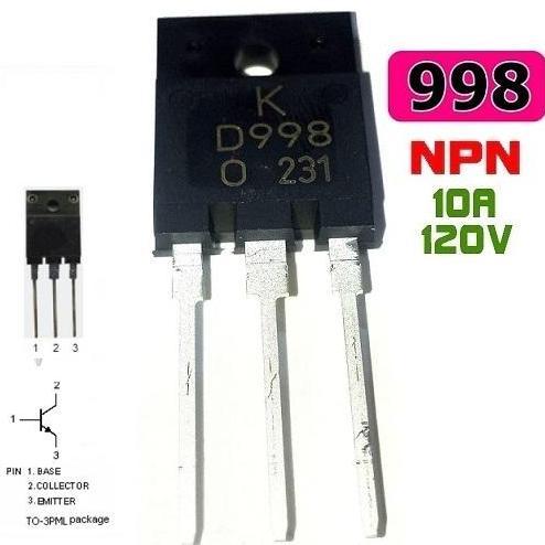 TRANSISTOR D998 NPN D 998 TR K D 998 SILICONE POWER AMPLIFIER