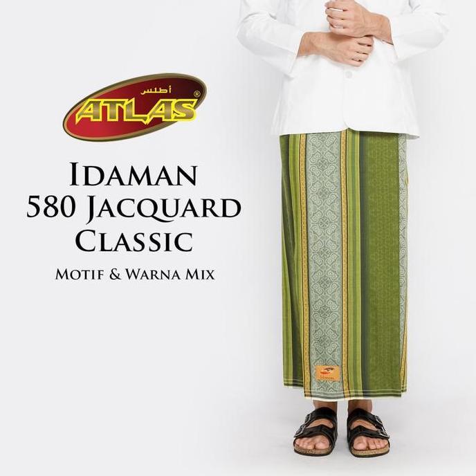 Sarung Atlas Idaman 580 Jacquard Classic Motif & Warna Mix