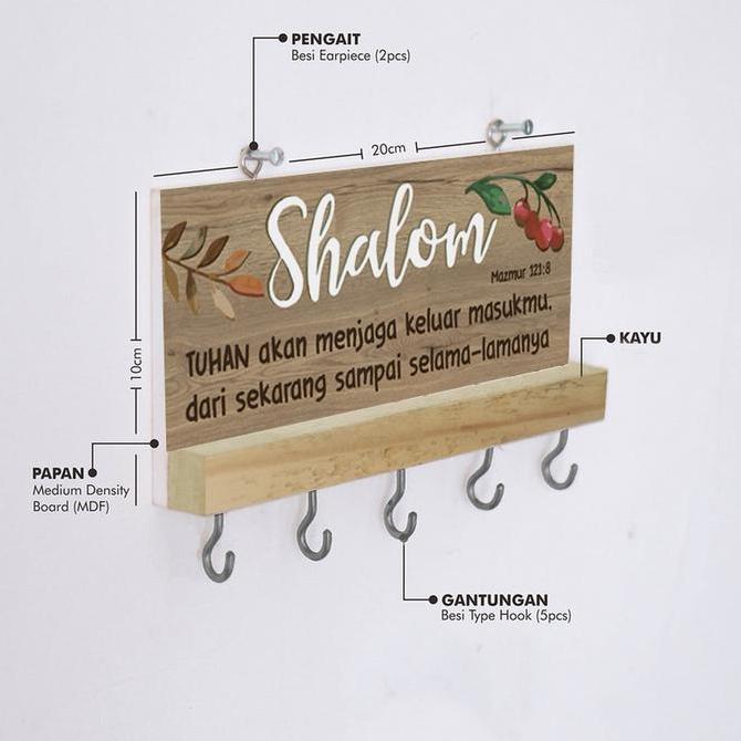 TERLARIS GANTUNGAN KUNCI ESTETIK - HIASAN DINDING - MOTIVASI KRISTEN DEKORASI DINDING HOME