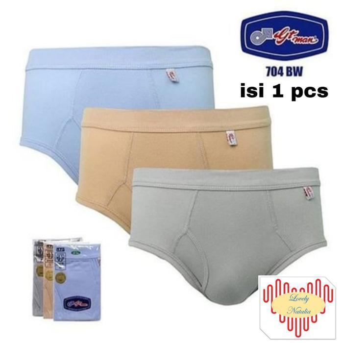 Bisa Cod - Celana Dalam Pria Gt-Man / Cd Gt Man / Pakaian Dalam Gtman Rpg 704 Bw Katun Dewasa Polos 