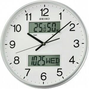 Jam dinding Seiko QXL013S - Quitesweep,thermometer,hygrometer