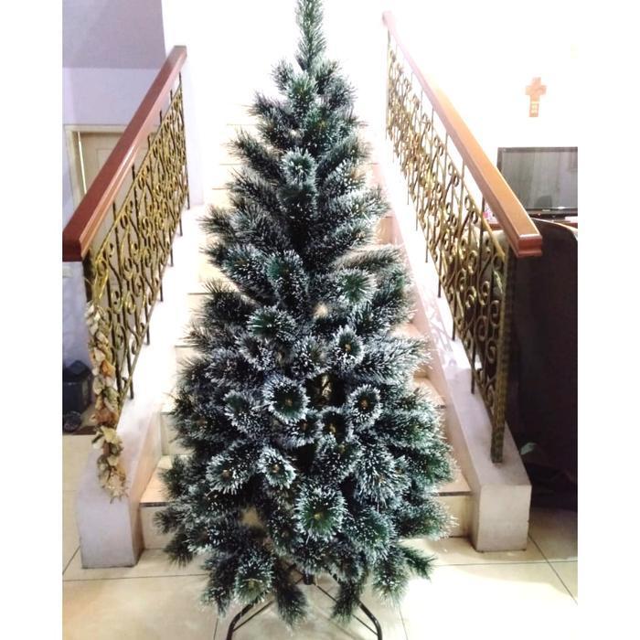 Pohon natal jarum hijau premium 180 cm 2 meter dekorasi ornamen natal