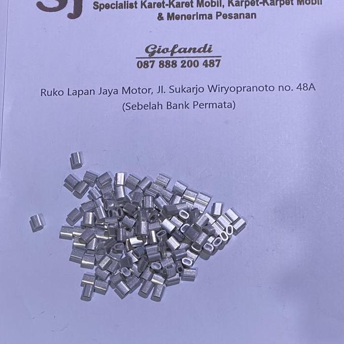 BUSHING ARM SUSPENSI CRIMP FERRULE ALUMUNIUM 2MM / KLEM FERRULE KAWAT SLING 2MM TERLARIS BANYAK DICA