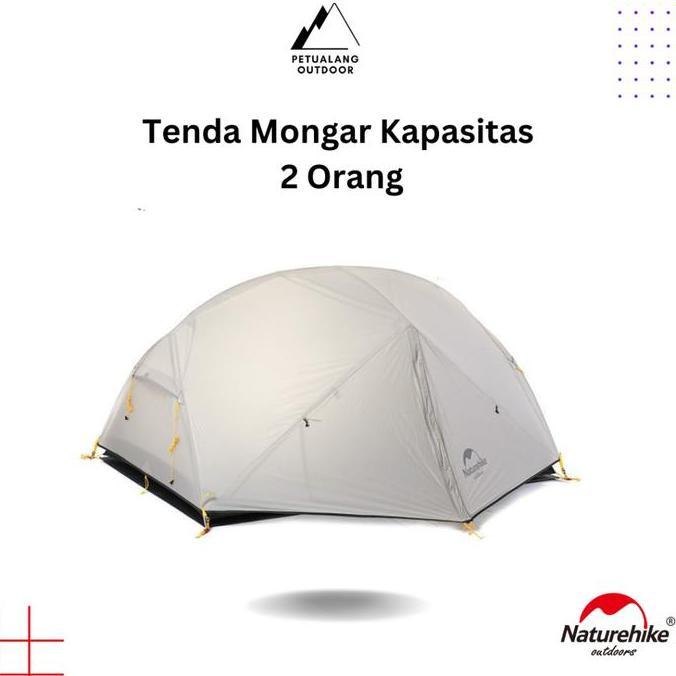 Terlaris Naturehike Tenda Hiking Mongar Nh17T007-M/ Nh19M002-J Tenda Ultralight 2 Orang