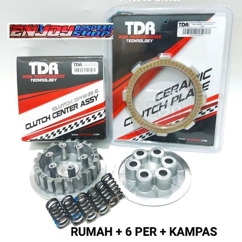 paket Kampas Rumah kopling tdr plus per 6 asli tdr jupiter lama / vega lama / Fizr Tdr Racing
