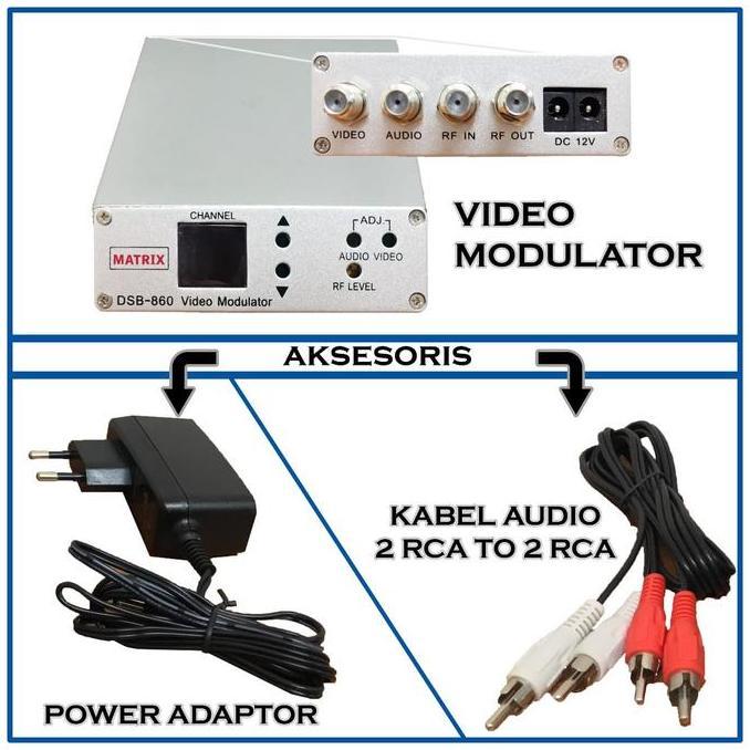 video modulator matrix DSB 860 pengubah av ke rf