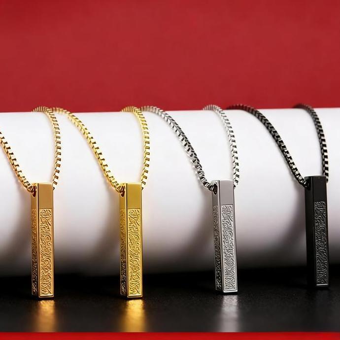 Kalung Islam Titanium Asli Ori Anti Karat Pria Wanita Mewah Murah Fashion Aksesoris Jilbab Warna Put