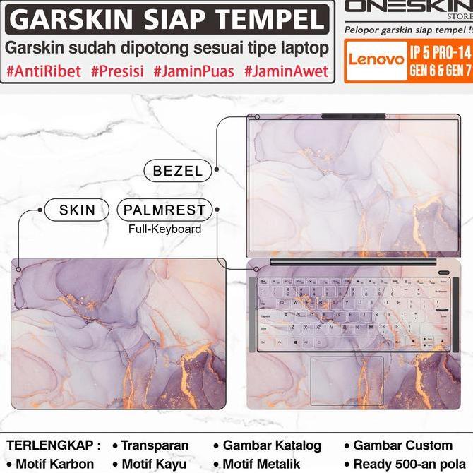 TERBARU - Precut Garskin Sticker Laptop Skin Perfect Fit Kompatibel untuk Lenovo IdeaPad Slim 5 5i P