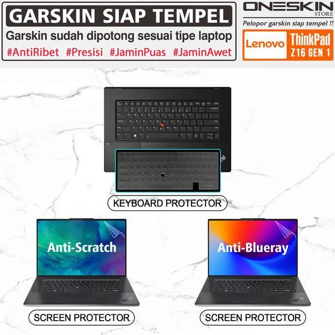 BEBAS ONGKIR - Garskin Laptop Keyboard Screen Protector Lenovo Thinkpad Z16 Gen 1 Tpu