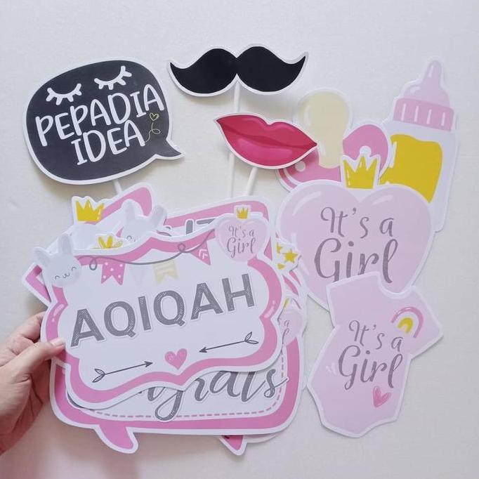 DEKORASI AQIQAH 02 PHOTO PROPS PERLENGKAPAN AKSESORIS FOTO PHOTOBOOTH