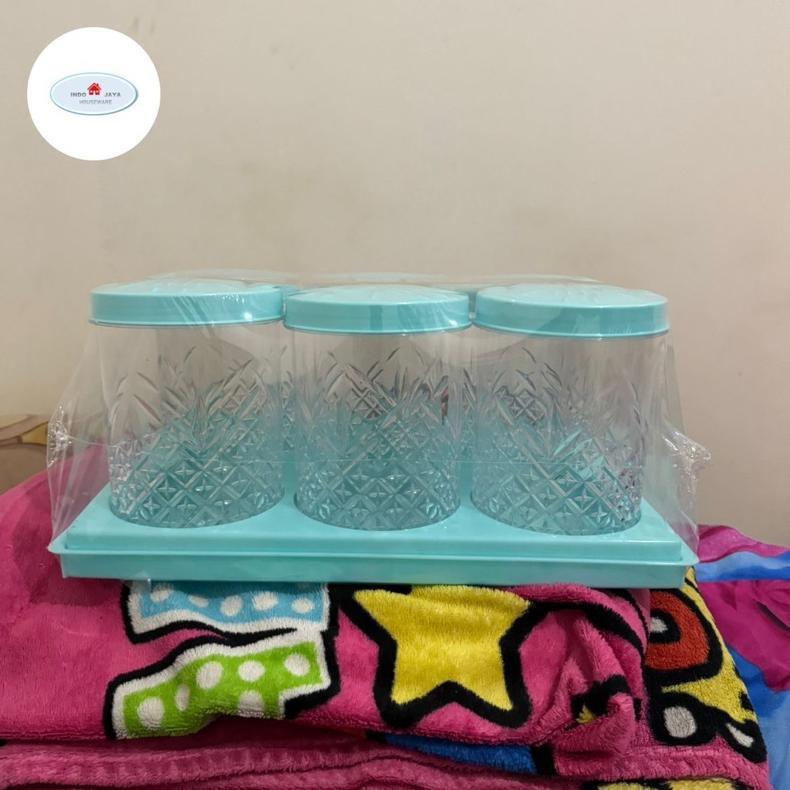 Bergaransi Toples Drat Clover Set Isi 6 + Nampan / Toples Lebaran / Toples Hampers / Tempat Penyimpa