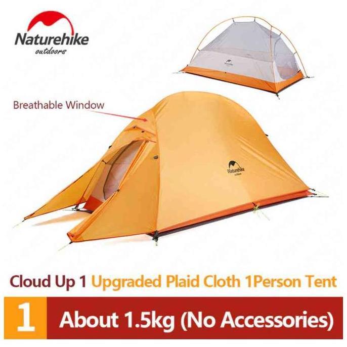 Terlaris Tenda Naturehike Cloud Up 1 210T Nh18T010-T (Upgrade Version)