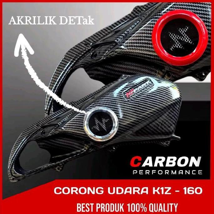 CORONG UDARA TUTUP FILTER PCX 160 CARBON CORONG DONAT / Corong udara donat carbon tutup filter pcx 1