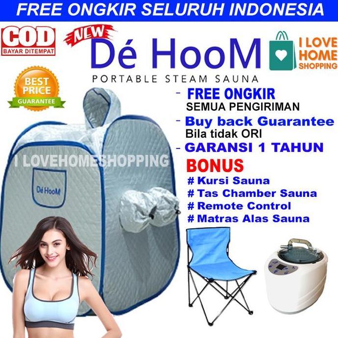 Bathe- De Hoom Steam Sauna Portable- Garansi 1 Tahun - Cod - Free Bonus Kursi