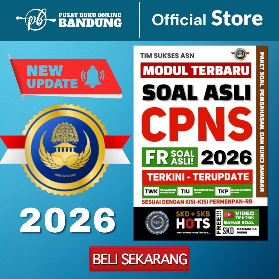 TERBARU 2026 ORIGINAL BUKU MODUL RESMI SOAL ASLI CPNS 2026 SUKSES SKD CPNS SUKSES SKB 2025 MODUL RES
