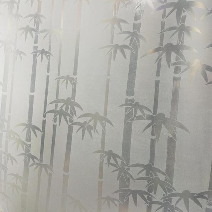 Fiber pagar plastik penutup pagar motif bambu lite