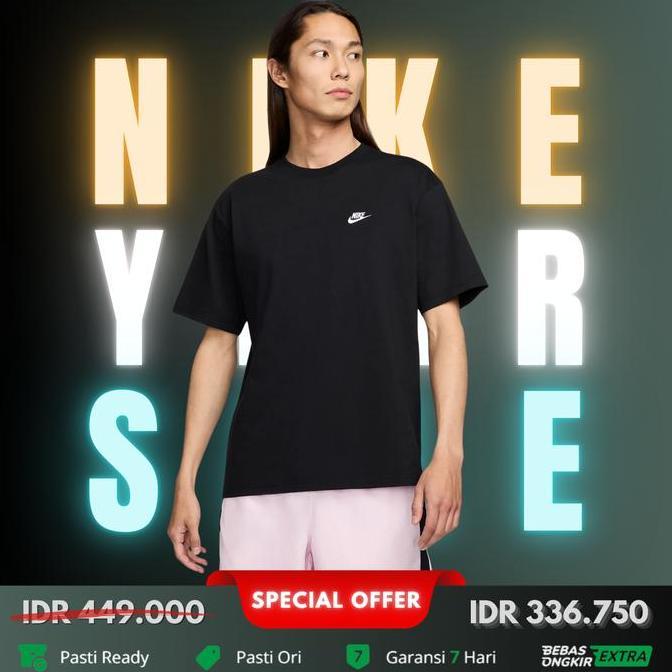 Kaos Nike Original Pria Nike Sportswear Short Sleeve Tee - Black