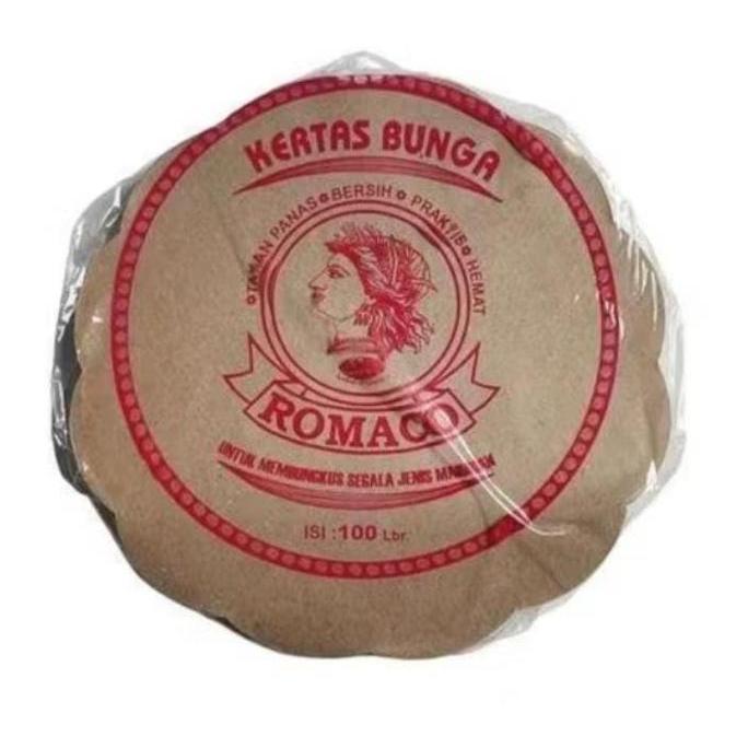 Fiore- (250Lbr) Kertas Nasi Bunga Romaco 27Cm / Kertas Nasi Hijau