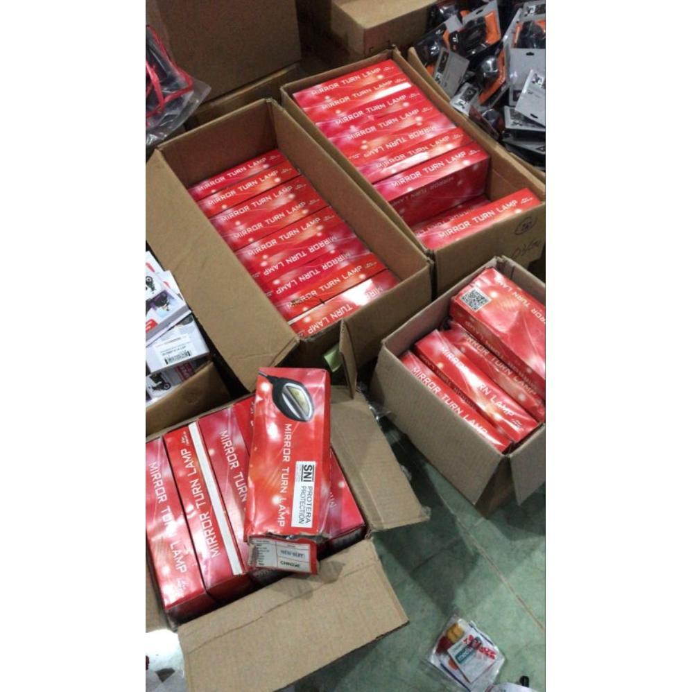 PROMO TERBARU Spion LED Vario dan Beat Original Honda Spion Motor dengan Lampu Sein LED Original Sty