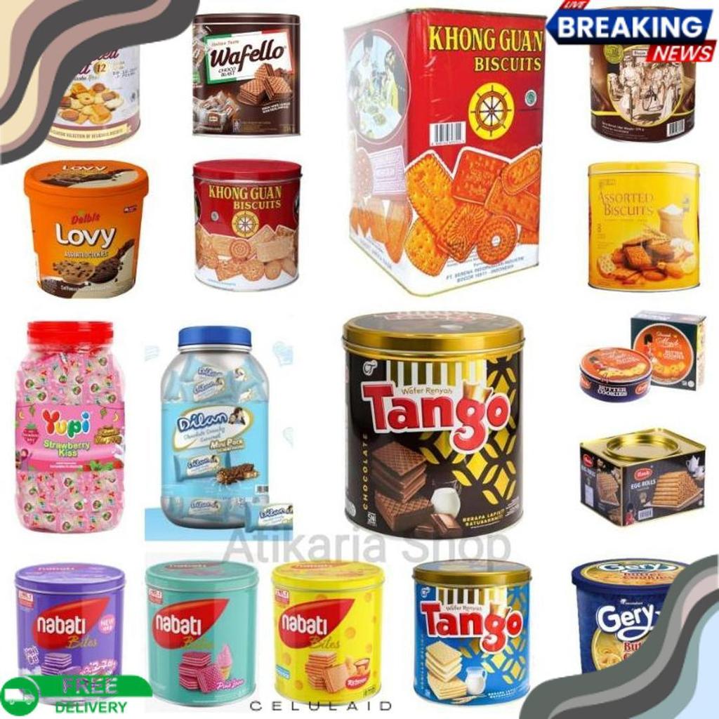 Cuci Gudang Aneka Biskuit Jajan Lebaran Kaleng Murah Part 1