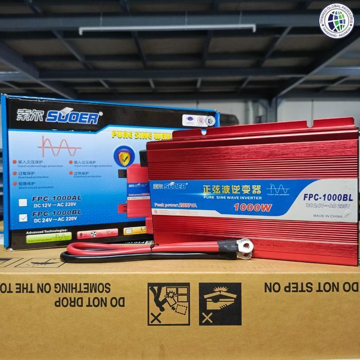 INVERTER 24V 1000 WATT/ INVERTER SUOER DC 24v-AC 220V 1000 WATT PEAK POWER 2000VA/ INVERTER SUOER FP