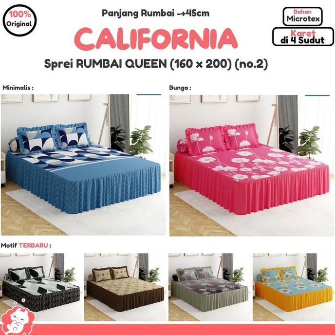Sprei Rumbai Queen (160 X 200) (No.2) California Premium