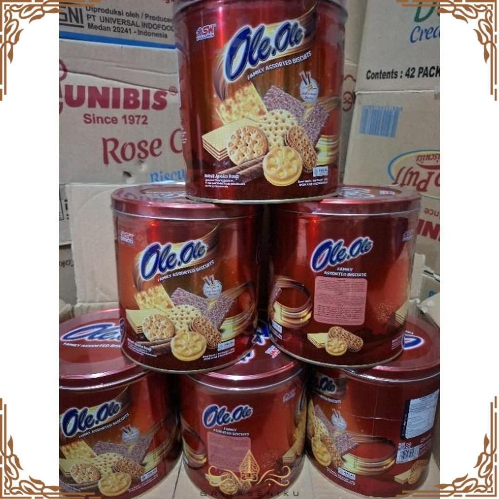 Exclusive Roti Kaleng Ole Ole Bulat/ Biskuit Kaleng Lebaran Bulat