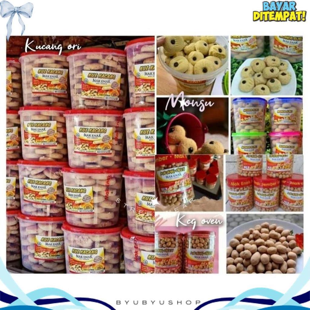 Sale Aneka Kue Produk Mak Enak - Kue Kacang Mak Enak - Kacang Oven - Monde Susu - Lidah Kucing - Egg