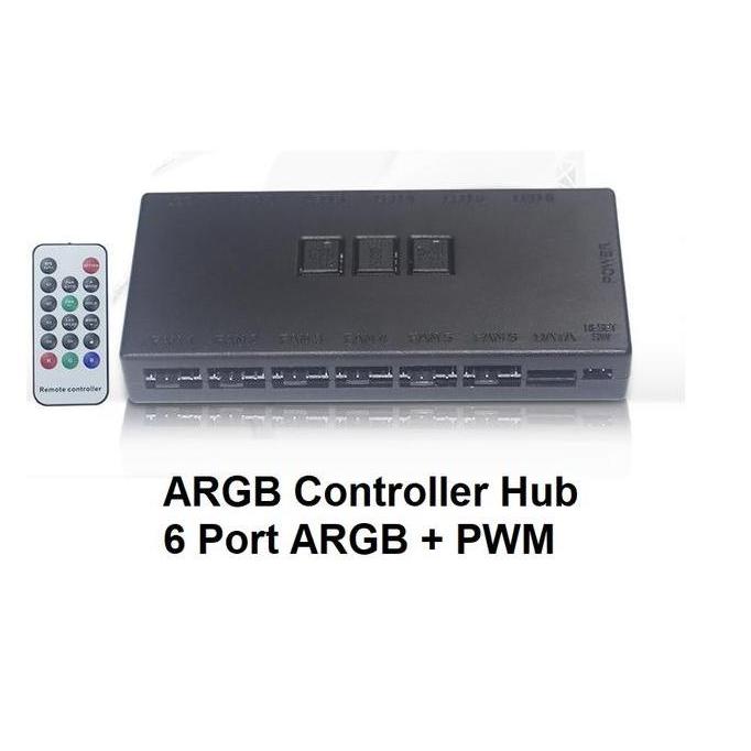 COOLMOON RGB Fan Controller + Remote 4pin PWM + 3pin 5V ARGB