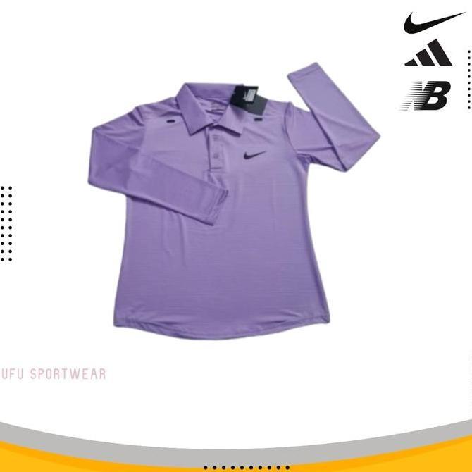 Kaos Olahraga Berkerah Kaos Olahraga Berkerah Lengan Panjang Dryfit Wanita Muslimah