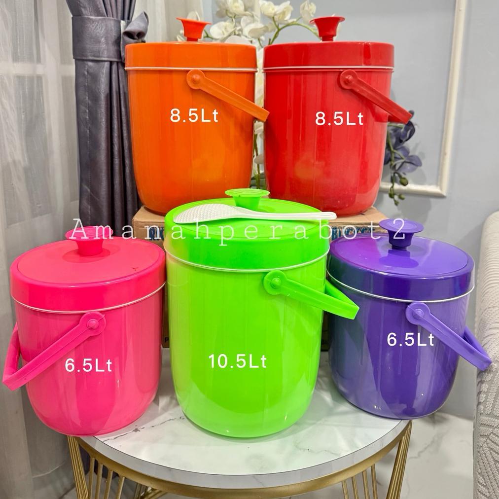 Ricebucket Termos Es Termos Nasi 6,5 , 8,5 & 10,5 Liter Air  USA Termos Nasi Polos + Centong Termos 